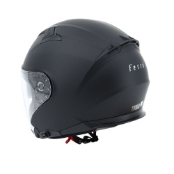 Kask FERRO OF828 z szybą i blendą przeciwsłoneczną bez szczęki czarny mat