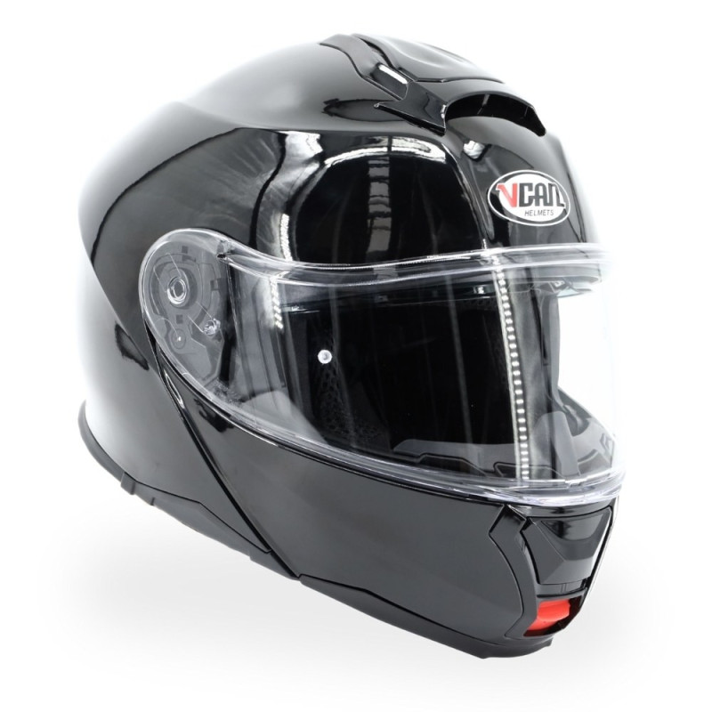 Kask VCAN H272 Black z podnoszoną szczęką i blendą czarny