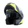 Kask VCAN H272 Sports Yellow Black z podnoszoną szczęką i blendą czarno-szaro-żółty