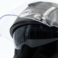 Kask VCAN model H586 Palio Black Titanium bez szczęki czarno-szaro-tytanowy mat