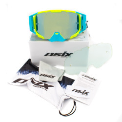 Gogle ASIX AS3 żółto - niebieskie mat lustro błękitne