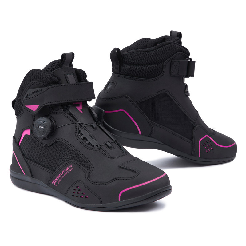 Buty motocyklowe damskie Rebelhorn Spark 2 Black Pink
