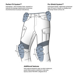 Jeansy motocyklowe Rebelhorn Faster Olive Green