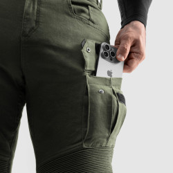 Jeansy motocyklowe Rebelhorn Faster Olive Green