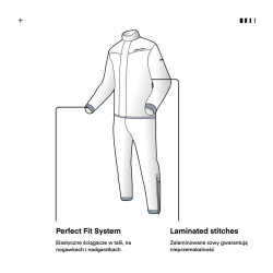Kombinezon Przeciwdeszczowy Dwuczęściowy Rebelhorn Rain Black Fluo Yellow