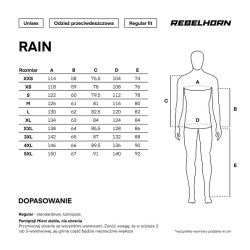 Kombinezon Przeciwdeszczowy Dwuczęściowy Rebelhorn Rain Black Fluo Yellow