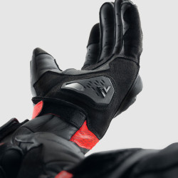 Rękawice motocyklowe Rebelhorn Viper Black Grey Fluo Red